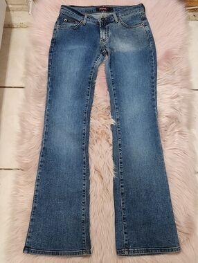 Y2K FIND!! PRE-LOVED ANGELS LOW-RISE FLARE DENIM JEANS-1